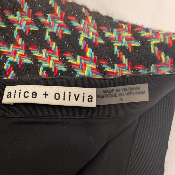 Alice + Olivia Multicolor Houndstooth Mini Skirt - Picture 7 of 9